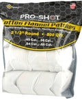 Pro-Shot Cotton Flannel Patches 2 1/2 inch Round 500 Qty for .45 to .58 Cal tools in plastic packaging