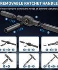 42 In 1 Magnetic Ratcheting Screwdriver Set For Electronics And Smart Home Repair T handle with removable ratchet