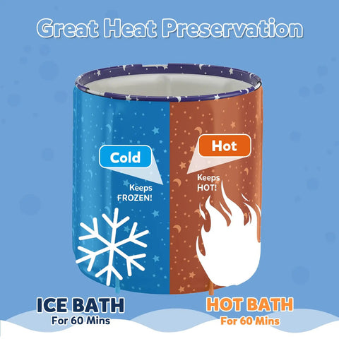 Portable Adult Ice Bath Tub For Athletes, heat preservation display for cold and hot uses