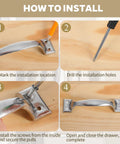 Installation guide for Stainless Steel Garage Door Handle Set 2 Pack With 8 Screws No Sweat Durable Rustproof Gate Handle