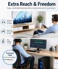 Ten Foot 3.5mm Headphone Extension Cable Male To Female Aux Stereo Audio Jack Extender For Tv Pc And Car Kick Back With Extra Rope Plugs into TV and PC.