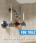 12 Pack Angle Stop Valve Set 1/2 x 3/8 Inch Compression Toilet Shutoff installed under sink for PEX copper CPVC plumbing