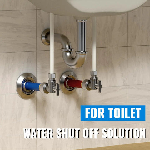 12 Pack Angle Stop Valve Set 1/2 x 3/8 Inch Compression Toilet Shutoff installed under sink for PEX copper CPVC plumbing