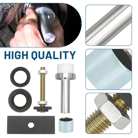 Toyota Axle Seal Installer Kit For 8 Inch Clamshell Needle Bearing Removal And Bushing Install Tool components displayed