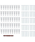 Heavy Duty Wall Anchor Kit With Screws And Drill Bits Zinc Alloy Self Drilling Drywall Anchors For Drywall Plaster Hollow Doors And Mirrors Holds Up To 50 Lb Per Anchor No Pre Drill Installation Great For Shelves. 50 zinc alloy anchors, screws and drill bit