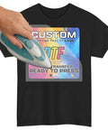 Iron pressing Ready To Peel DTF Transfers For T Shirts Sweatshirts Aprons And More A Bold Vibrant Full Color Print Direct To Film Iron On Transfer