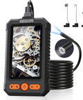 Dope Borescope Camera With Light 16.4 Ft Semi Rigid Probe IP67 Waterproof HD Endoscope inspection of gears on LCD screen