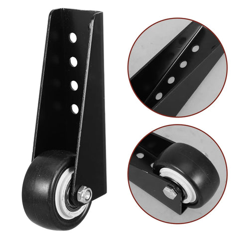 Bulletproof Anti Sag Gate Wheel For Wooden Barn Doors And Outdoor Fences Delivers Hella Smooth Silent Operation With Industrial Cold Rolled Steel Construction. Black steel bottom wheel with mounting holes.