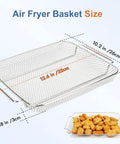 Replacement Air Fryer Basket For Emeril Lagasse 26 Qt French Door Oven 360 Extra Large, 12.6 x 10.2 Inches Stainless Steel