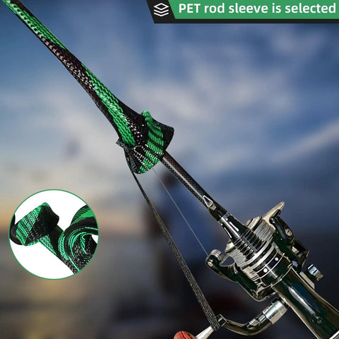 Fishing Rod Sleeve 4 Pack For Poles Rod Socks And Covers Durable Protector Sleeves, Green, shielding gear on fishing rod.