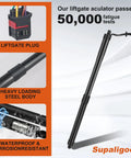 Straight Up Heavy Duty Power Rear Hatch Strut Lift Supports For Nissan Pathfinder 2013 2015 showing heavy loading steel, liftgate plug, waterproof detail.