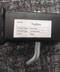 Close-up of black carbon steel Trailer Hitch Reducer Sleeve From Two And A Half Inch To Two Inch with label and pin.