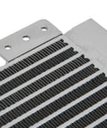 Heavy Duty Transmission Oil Cooler For Trucks And Vans Up To 40K GVW With Low Pressure Drop Direct Fit Upgrade Your Ride Today 8.5x22.75x1.25 in brazed aluminum cooler close-up