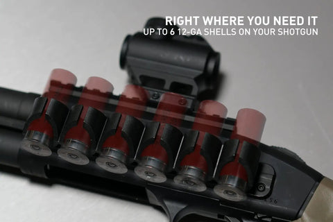 Side Saddle 12 Gauge Shotgun Shell Holder For Maverick 88 And Mossberg 500 590 Shockwave Easy Pin Install No Gunsmithing