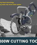 Badass Wall Cutting Machine With 8800W Brushless Motor And Inline Water Pump Rips Through Concrete Stone Brick Blocks Up To Twenty Seven Centimeters Deep For Hardcore Contractor Crews on workspace with rocks.