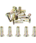 Multi Grip M4 Rivet Nuts Kit With Flat Head Carbon Steel Pre Bulbed Shank Threaded Insert Nuts Zinc Plated Finish 26 Pcs Uxcell product image
