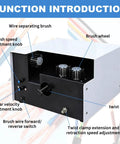 Heavy Duty Pneumatic Wire Stripper Machine With Automatic Clamping For 5-60mm Cables control features panel and adjustments.