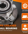 Close-up of pre-greased ball bearing for 2 Pack Front Or Rear Wheel Bearing And Hub Assembly For Hyundai And Kia 2017 Through 2023.