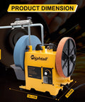 Dual Wheel Knife Sharpening System With 10 Inch 220 Grit Wheel And 8 Inch Leather Honing Wheel, Fast Edge Restoration
