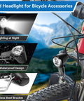 Ultra Bright Front Bike Headlight For Night Riding On 6 To 60V Electric Bikes Waterproof LED Front Light