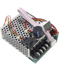 Ultra Tough Pwm Dc Brushed Motor Speed Controller Featuring Bright Tunable Digital Readout For Rock Solid Ten To Fifty Five Volts Input And Badass Sixty Amp Continuous Kick, showing control panel and wiring.