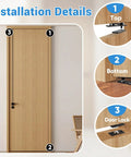 Beefy Hidden Door Hinge Pivot Kit 570 Lbs Heavy Duty Invisible Door Hardware installation details with top, bottom, lock spots