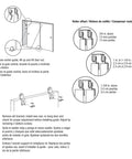 Diagram of Sliding Closet Door Roller Kit With 1 Inch Wheel Diameter And Convex Edge Plastic Rollers installation instructions.