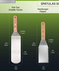 Stainless Steel Spatula Set For Griddle And Teppanyaki Long Spatulas Griddle Scraper Pancake Flipper Hamburger Turner