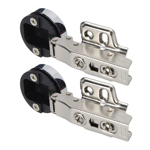 Glass Door Damping Buffer Hinge 2 Pack Stainless Steel 201 Cabinet Hinge For Glass Cabinets And Bookcases Super Smooth Soft Close