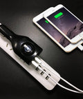 Straight Up Game Changer 2 Pack Dual USB Car Charger With Foldable Wall Adapter Portable Quick Charge Hub charging two iPhones.