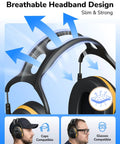 All-Day Comfy Noise Reduction Earmuffs For Adults And Kids, NRR28dB Hearing Protection with breathable headband design.