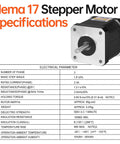 High-torque NEMA 17 stepper motor specifications and details