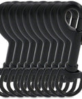 Built Tough Swivel Bolt Snap Hooks With D Ring Ends Rock Solid Lobster Claw Trigger Clips For Handbags Purses Knitting And Leatherwork Matte Black Pack Of 10 in a row.