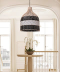 Rattan Pendant Light For Kitchen Island And Living Room And Bedroom Boho Woven Chandelier Handmade Ceiling Lamp With Safe Durable Build