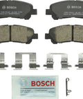 Bosch BC1325 QuietCast rear ceramic brake pad set (2 pads) for Toyota Highlander, with mounting hardware and lubricant