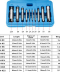 10 Piece Screw Tap Extractor Set High Speed Steel Drill Tap Remover For Broken Heads And Stripped Screws With Box in blue case