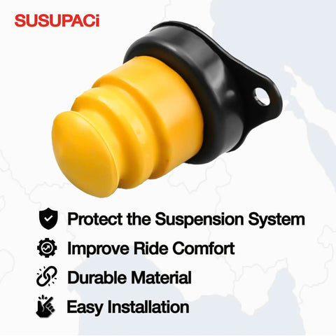 Mustang Front And Rear Jounce Bump Stop Kit Fits 2005 To 2014 Models V6 GT Shelby GT500 Replacement M5570A yellow bumper