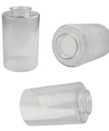 Bubble Glass Shade Replacement 3 Pack For Screw Fixed Fixtures Clear Lip Cylinder Seeded Glass