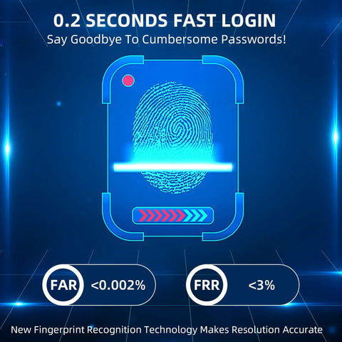 Portable Biometric Fingerprint Scanner USB Key for Quick Password Free Sign In on Windows 10 32 64 Bit shown scanning