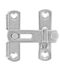 Four Pack Barn Door Latches Stainless Steel Brushed Nickel 1.89 Inch Square Flip Latches front view