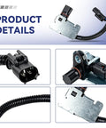 Premium ABS Wheel Speed Sensor Rear Center for Dodge Ram 1500 2500 3500 Dakota Durango showing wiring and connectors.