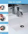 Silver Bathroom Sink Stopper With Hair Catcher Two In One Drain Strainer For 1.1 To 1.5 Inch US Standard Sink Holes guide