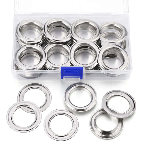 25 Sets 1 Inch Grommets And Eyelets Kit With Washers Self Backing For Leather Tarp Clothes Canvas Curtain Grommets With Holes Durable Heavy Duty Metal