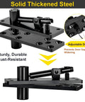 Heavy Duty Hidden Door Hinges With 600 Lbs Load Rating, Thickened Solid Steel Construction, Waterproof Finish, 360 Degree Rotation Pivot For Murphy Door Kit, Secret Door And Bookshelf Door Black