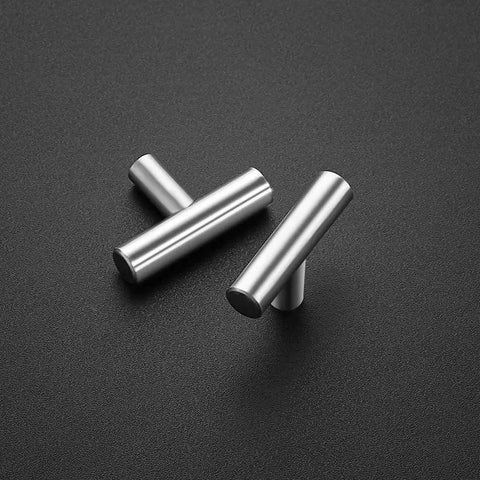 10 Pack Brushed Nickel T Bar Cabinet Knobs 2 Inch Single Hole for dressers and drawers, premium stainless steel, sleek design.