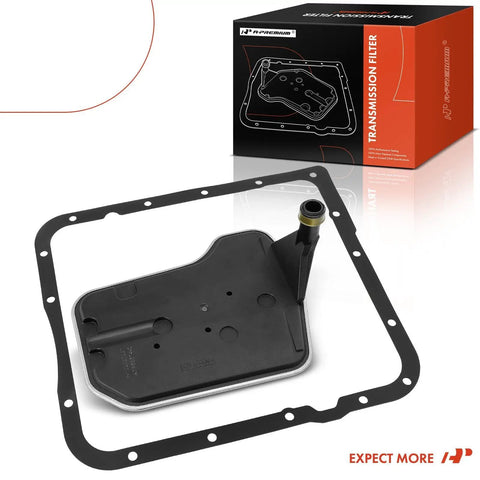 Automatic Transmission Filter With Pan Gasket For Corvette 4L60E Fits 1997 2005 And 2006 2007 V8 6.0L DIY Friendly Debris Filtration Upgrade For Smooth Shifts And Long Lasting Transmission, black filter and gasket kit