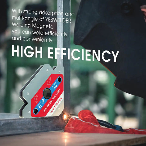 75 Lb Welding Magnet Set With Two Magnetic Weld Holders 75 Lb Holding Power Multi Angle Design For Secure Welds in use