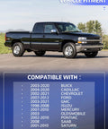 Black pickup truck fitment chart for Air Conditioning Pressure Switch Sensor Replacement OEM 1551343 13587668
