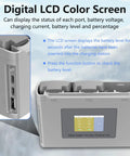 Two Pack 2400mAh 7.7V Battery Set With Display Charging Hub For DJI Mini 4K Mini 2 Mini 2 SE Mini SE, LCD screen close-up