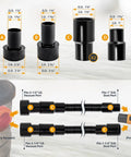10 Ft Dust Collection Hose Kit With 5 Fittings For Woodworking Tools And Shop Vacuums showing various fittings and adapters